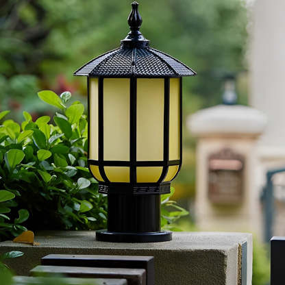 Waterproof IP55 LED 12W 3 Step Dimming Retro Outdoor Fence Post Lights-Lighom
