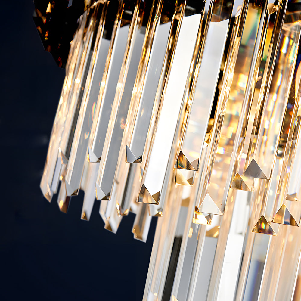 6/8-Light Crystal Layered Dining Pendant Chandelier