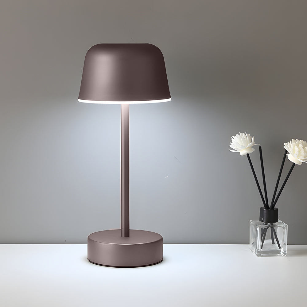 Lighom modern hat-style tunable red table lamps in metal