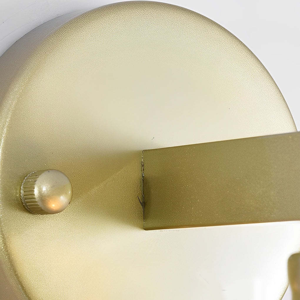 Round Crystal Glass Postmodern Plug-In Wall Sconce