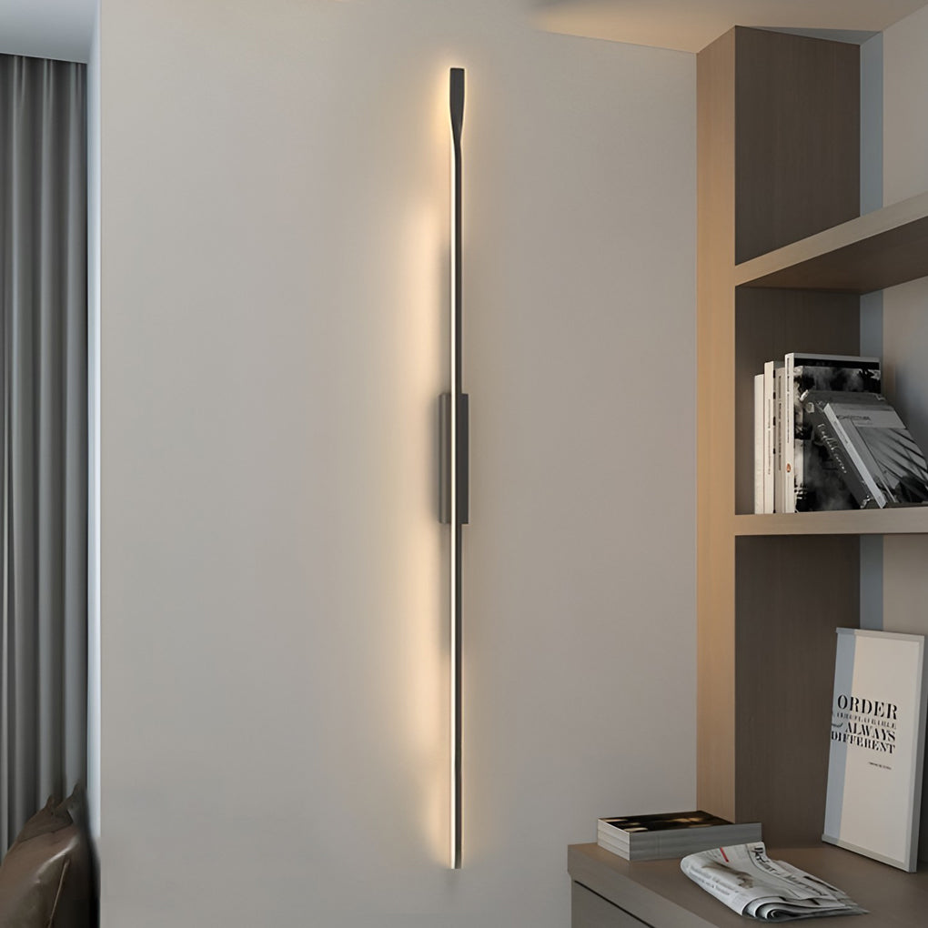 Creative Linear Strip LED Black Nordic Wall Lamp Wall Sconce Lighting-Lighom