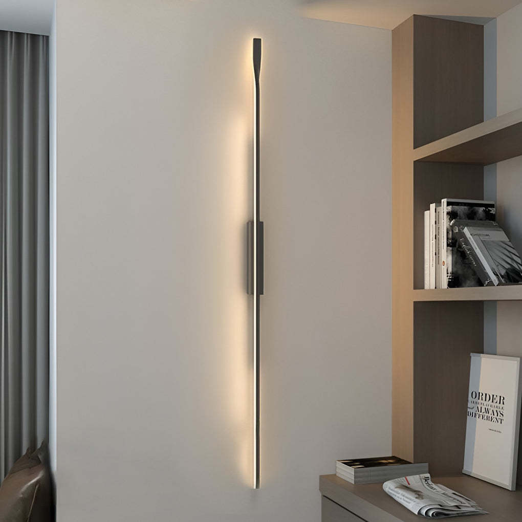 Creative Linear Strip LED Black Nordic Wall Lamp Wall Sconce Lighting-Lighom