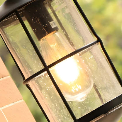 Creative Glass Waterproof LED Black Modern Plug in Wall Sconce Lighting-Lighom