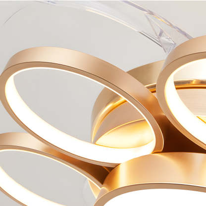 Invisible Silent Ceiling Fan Ring Remote LED Chandelier-Lighom