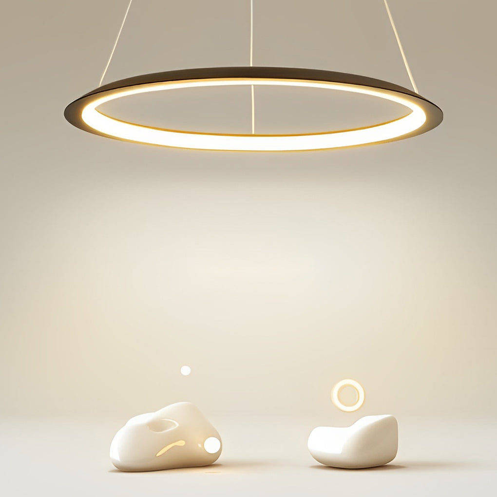 Minimalist Round LED Dimmable Nordic Chandelier