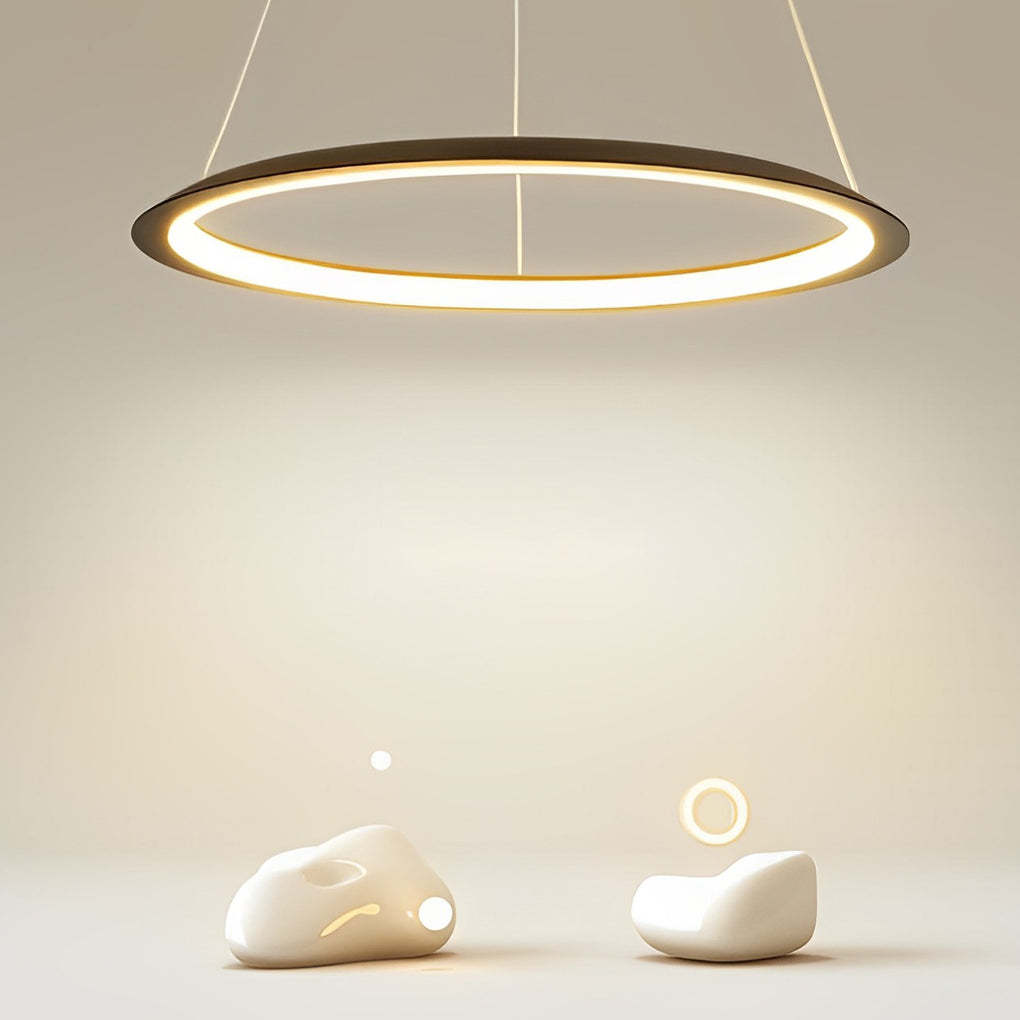 Minimalist Round LED Dimmable Nordic Chandelier