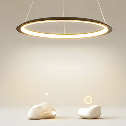 Minimalist Round LED Dimmable Nordic Chandelier