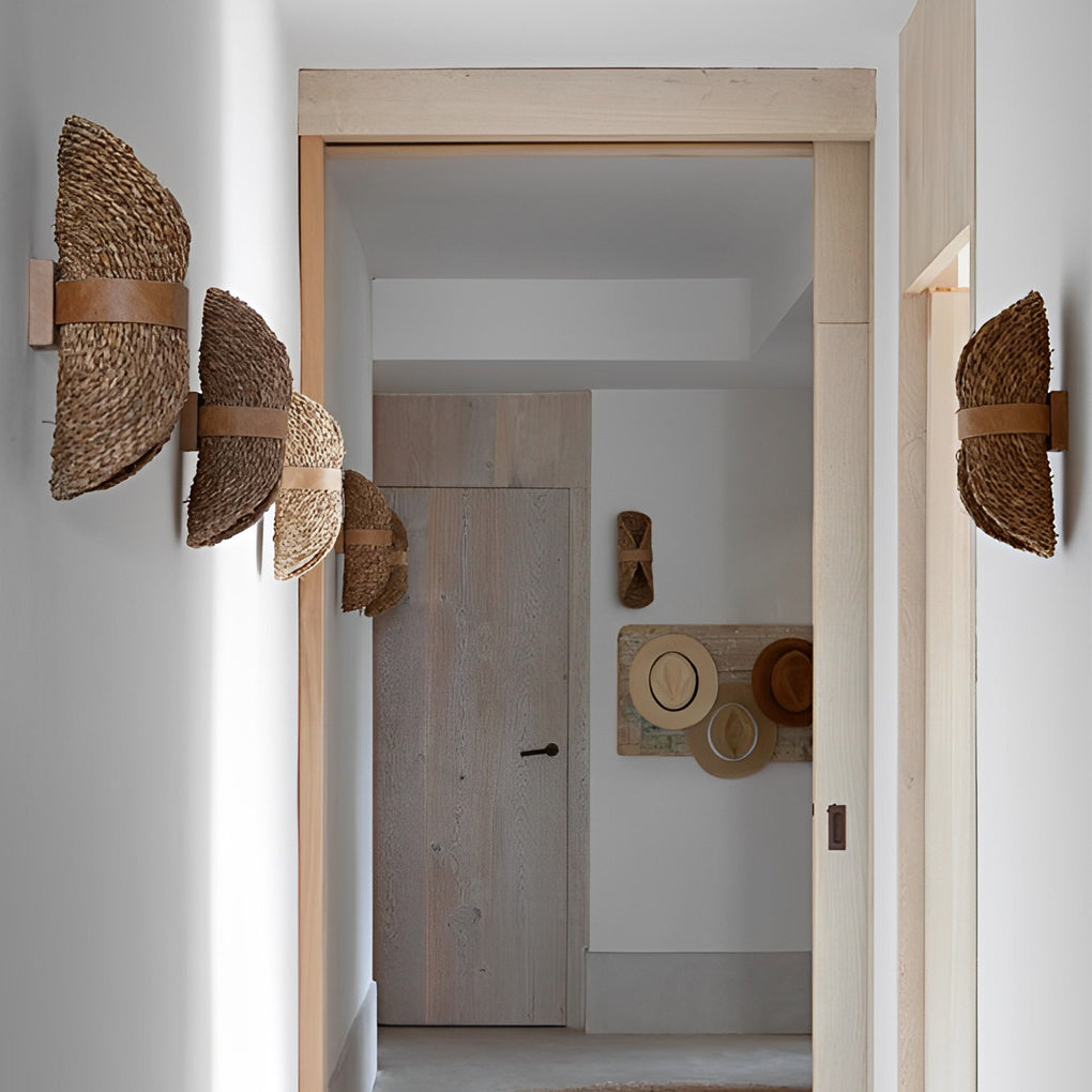 Rattan Wood Up-Down Japanese LED Wall Lamp