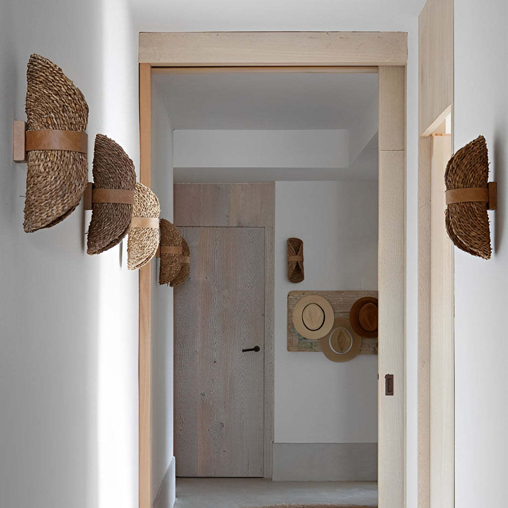 Rattan Wood Up-Down Japanese LED Wall Lamp