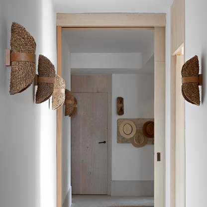 Rattan Wood Up-Down Japanese LED Wall Lamp