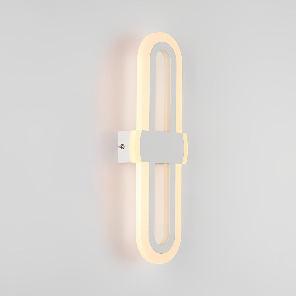 Rounded Rectangular LED Modern Wall Sconce