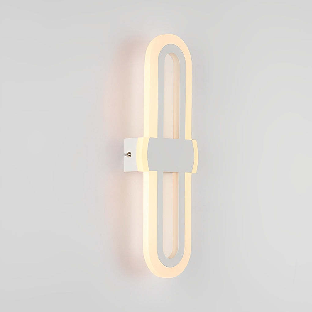 Rounded Rectangular LED Modern Wall Sconce
