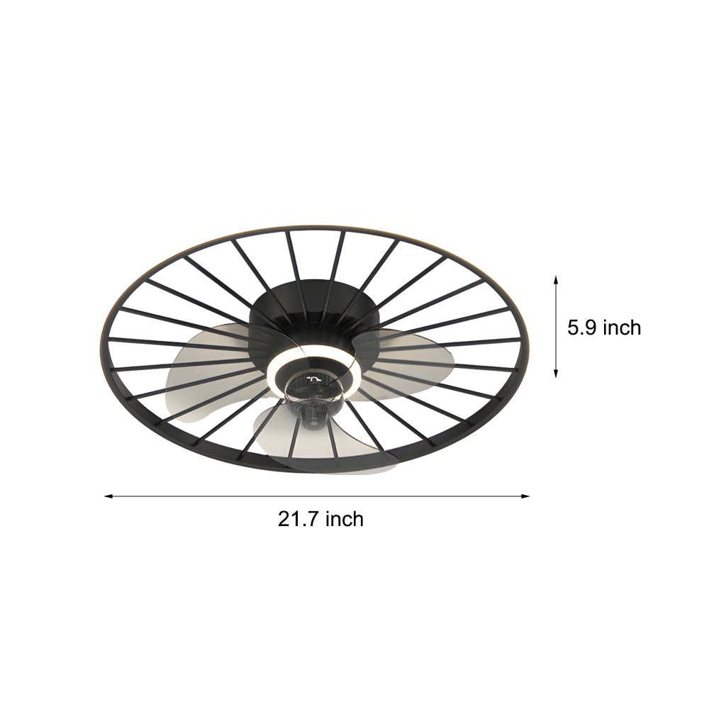 Round Silent Mute 3-Step Nordic Modern Ceiling Fan