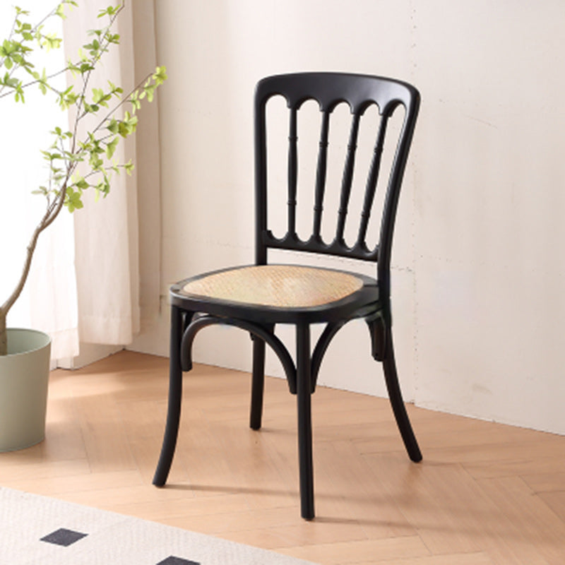 Vintage Rattan Solid Wood Dining Chair