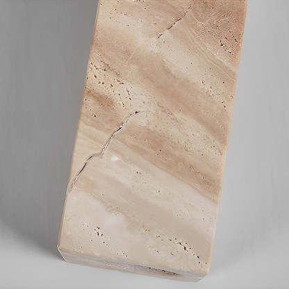 Round Long Yellow Travertine LED Wabi-sabi Japanese Style Wall Lights Fixture-Lighom