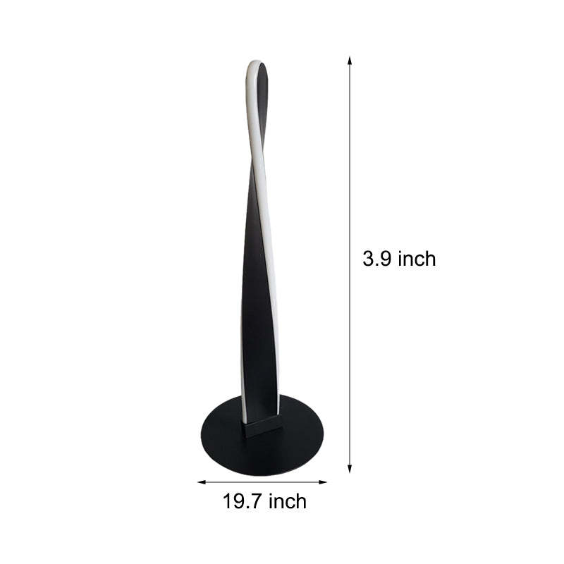 Minimalist Twisted Iron Acrylic LED Table Lamp