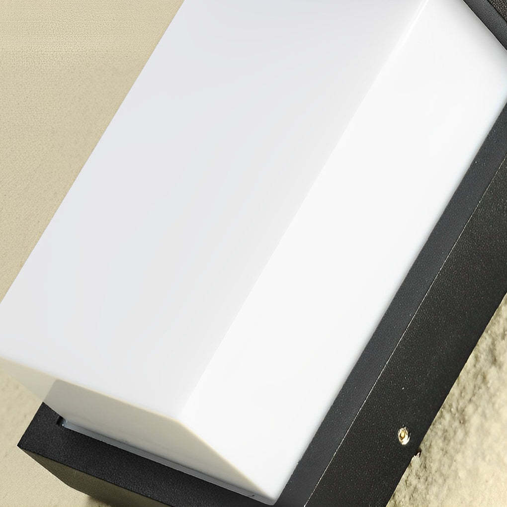 Rectangular Waterproof LED 10W Black Modern Outdoor Wall Light Fixture-Lighom
