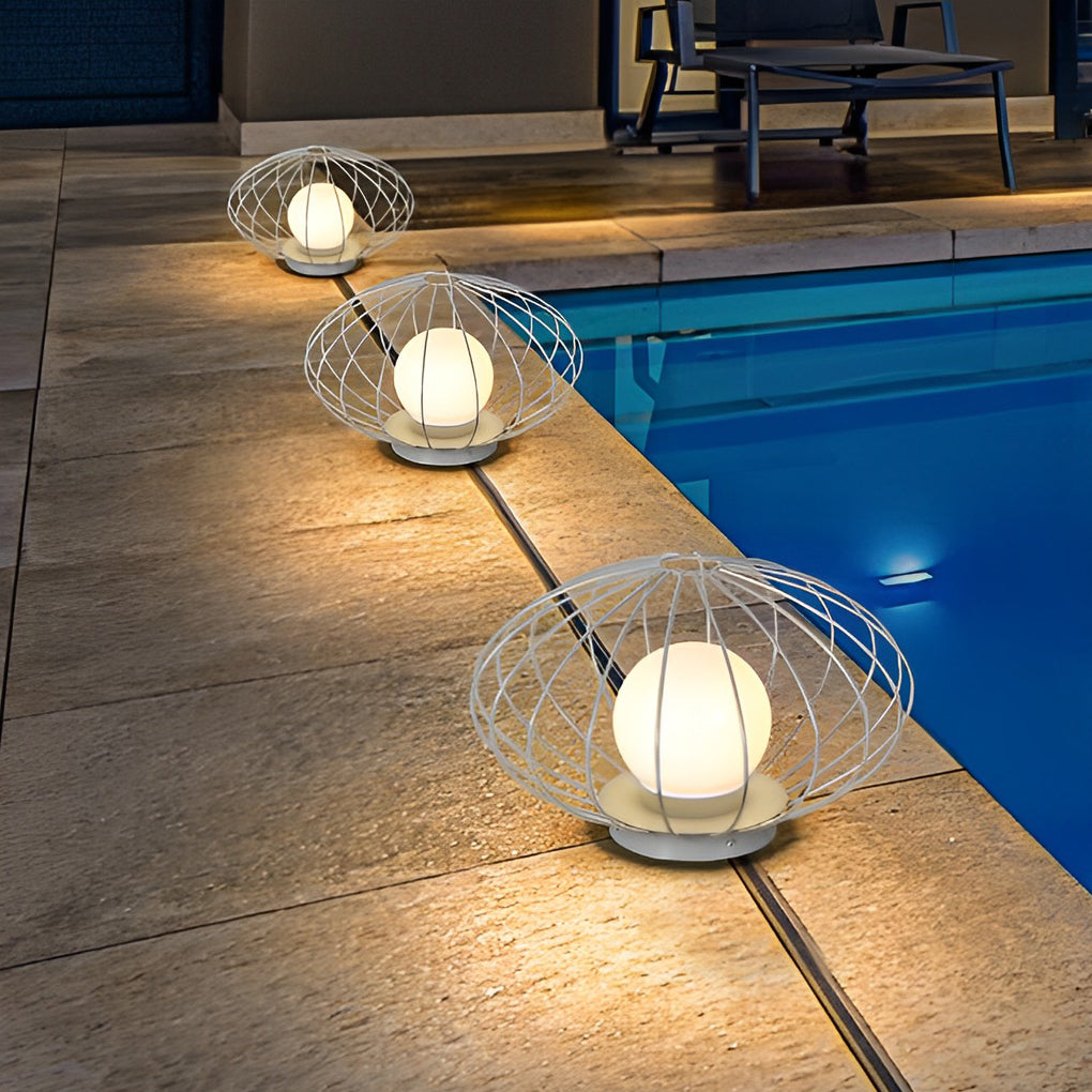 Mushroom Cage Shape LED Waterproof Modern Lawn Lamp Outdoor Lights-Lighom