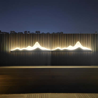 Mountain Scenery Creative Waterproof LED Modern Outdoor Wall Lights-Lighom