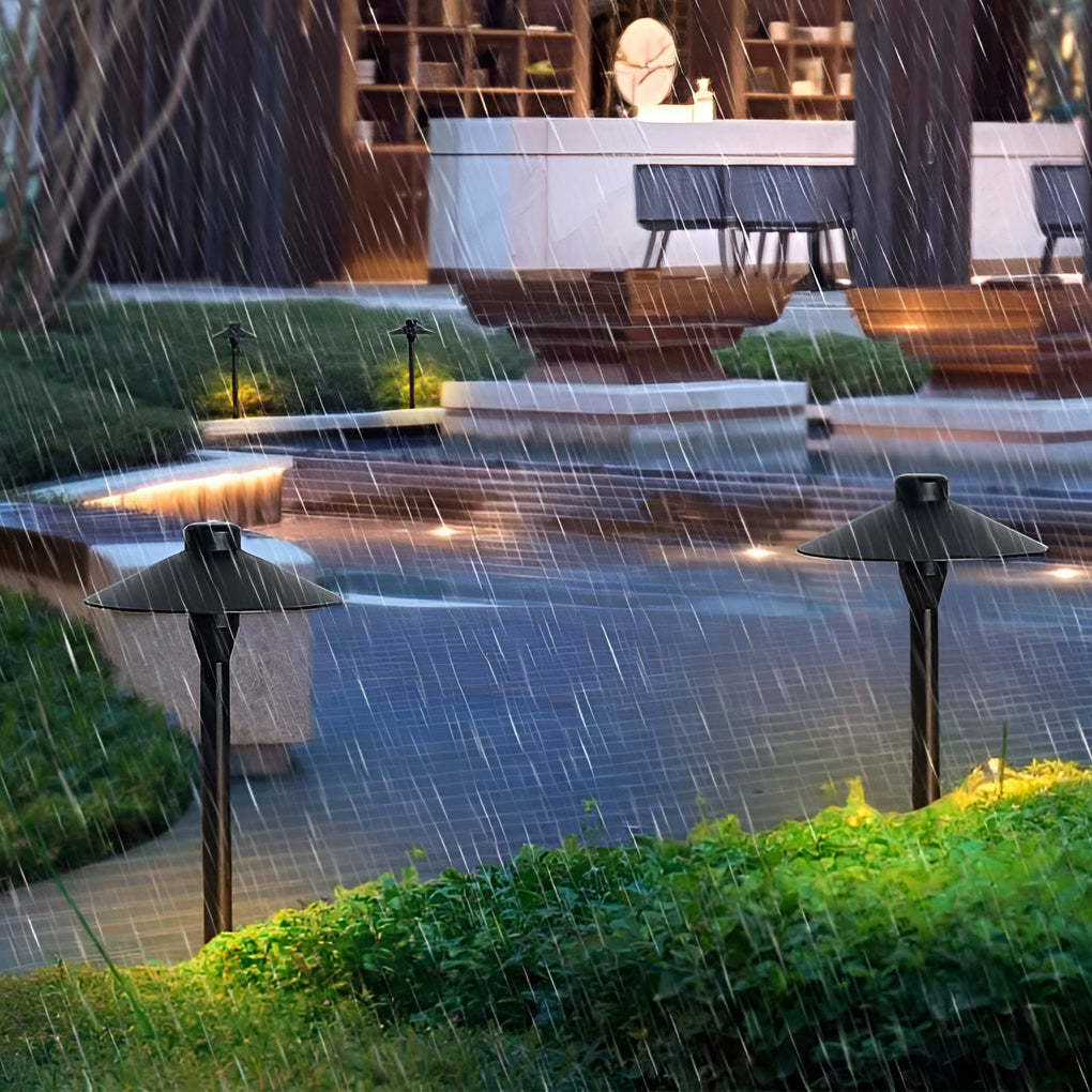 Mushroom Shaped Waterproof 7W LED Black Modern Outdoor Path Lights-Lighom