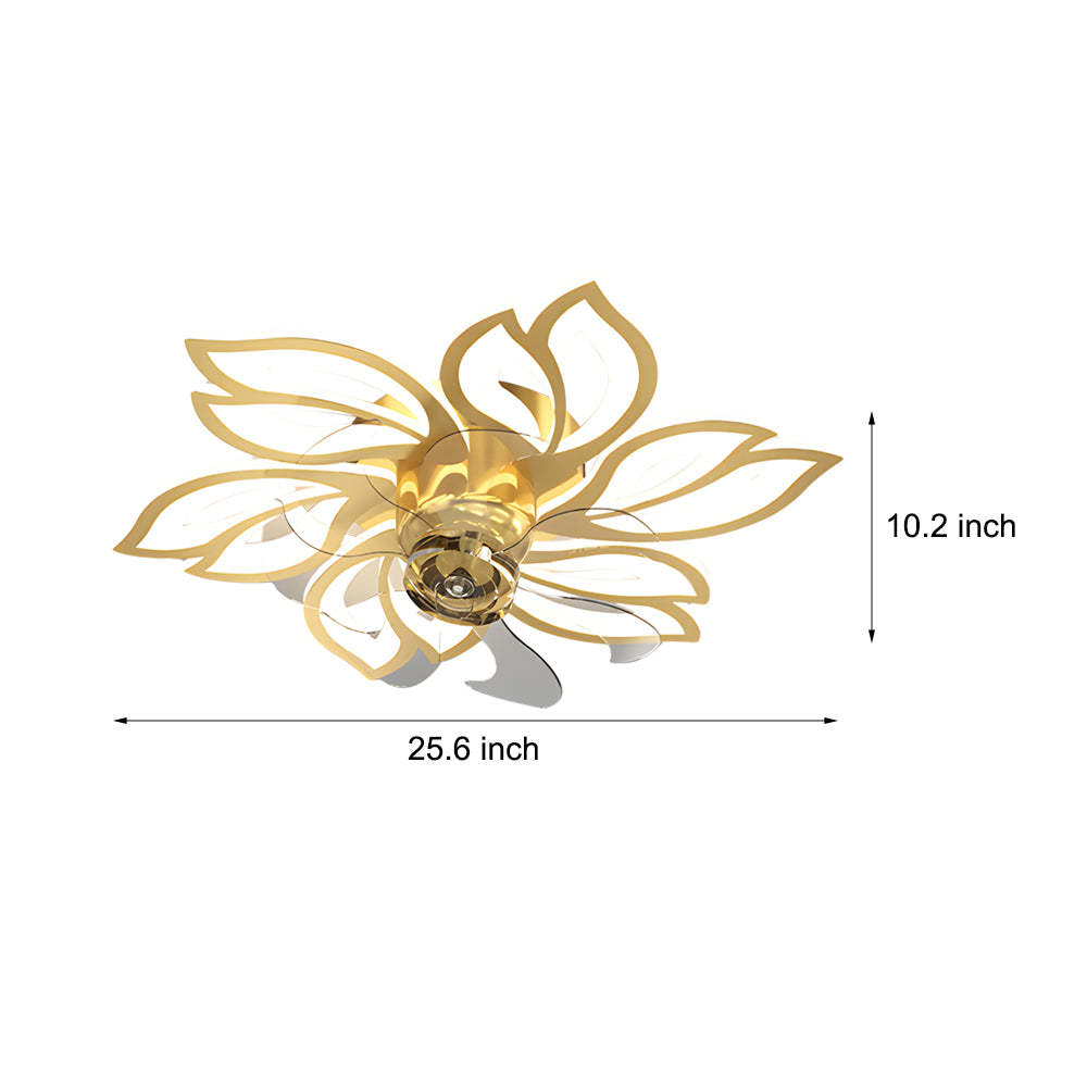 Simple Flowers 3-Step Dimming Low Profile Ceiling Fan