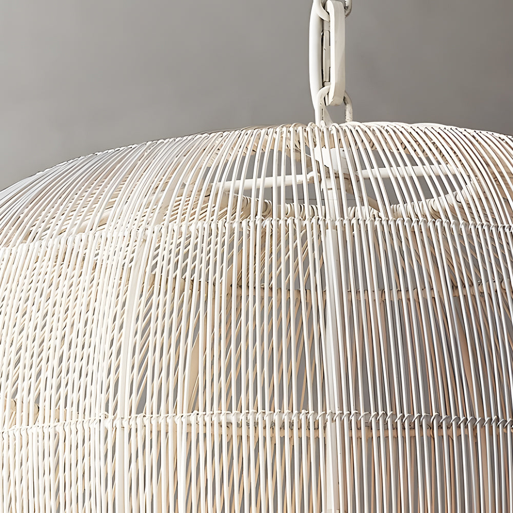 Iron Woven Wabi-Sabi Zen Japanese Chandelier