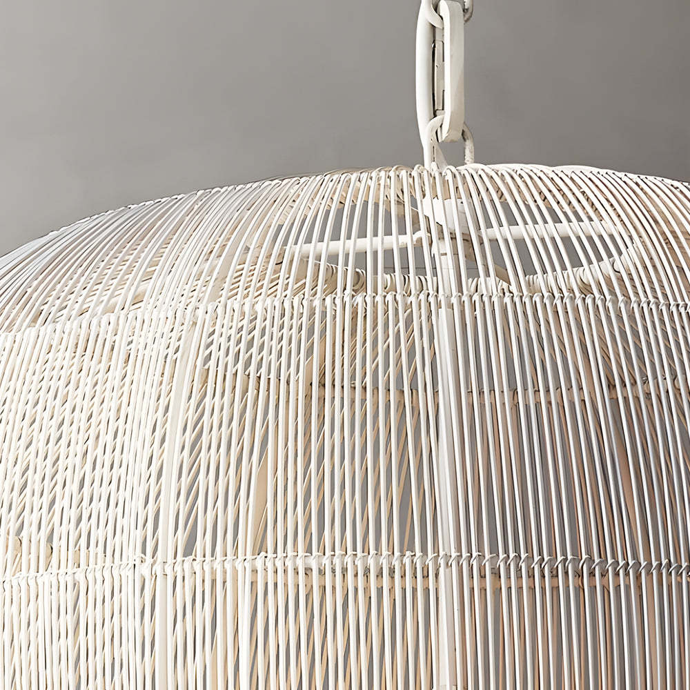 Iron Woven Wabi-Sabi Zen Japanese Chandelier