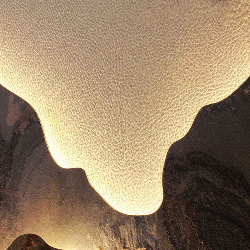 Round Natural Rock Slab Mountain Scenery Painting Modern Wall Lights Fixture-Lighom