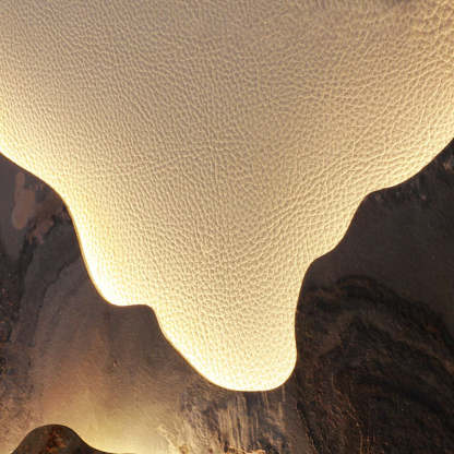 Round Natural Rock Slab Mountain Scenery Painting Modern Wall Lights Fixture-Lighom