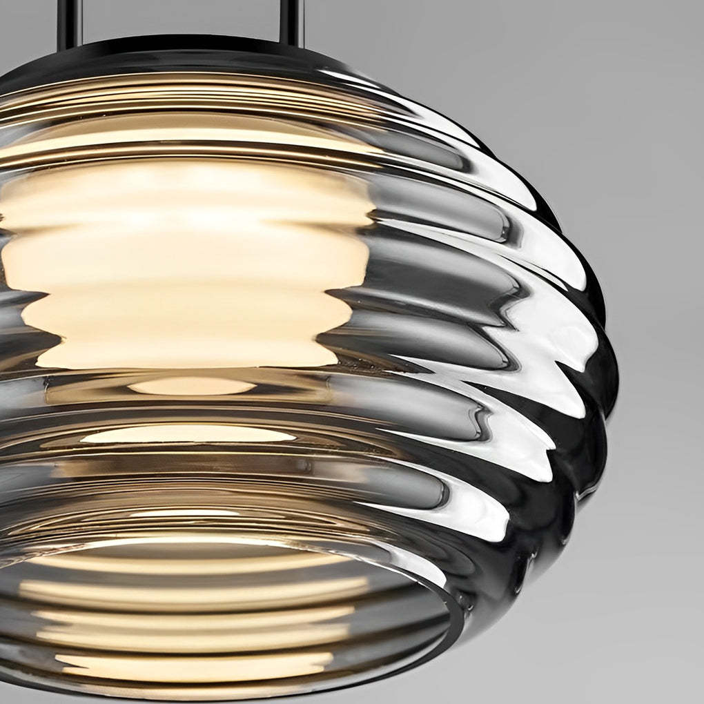 Glass Ball LED Smoke Gray Nordic Island Pendant