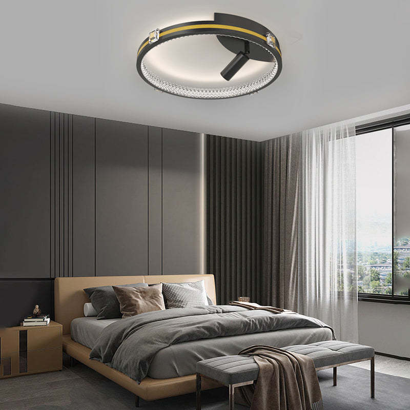 Ring 3-Step Dimming Crystal Modern Ceiling Light