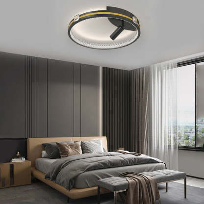 Ring 3-Step Dimming Crystal Modern Ceiling Light