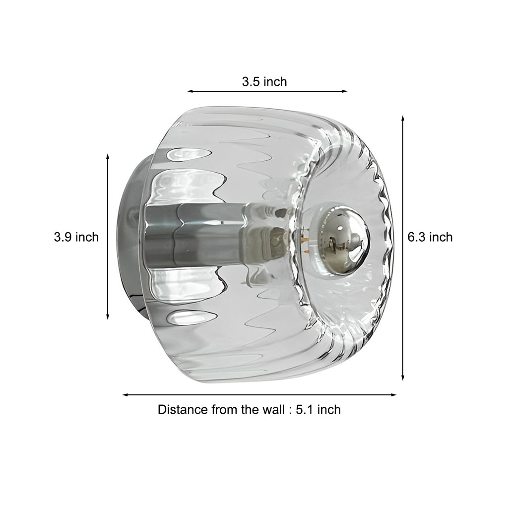 Round Art Creative Jellyfishs Glass Shade Simple Modern Wall Lights Fixture-Lighom