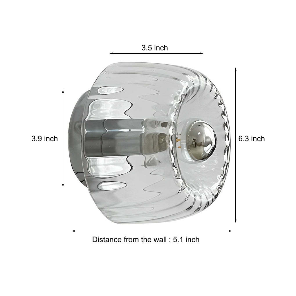 Round Art Creative Jellyfishs Glass Shade Simple Modern Wall Lights Fixture-Lighom