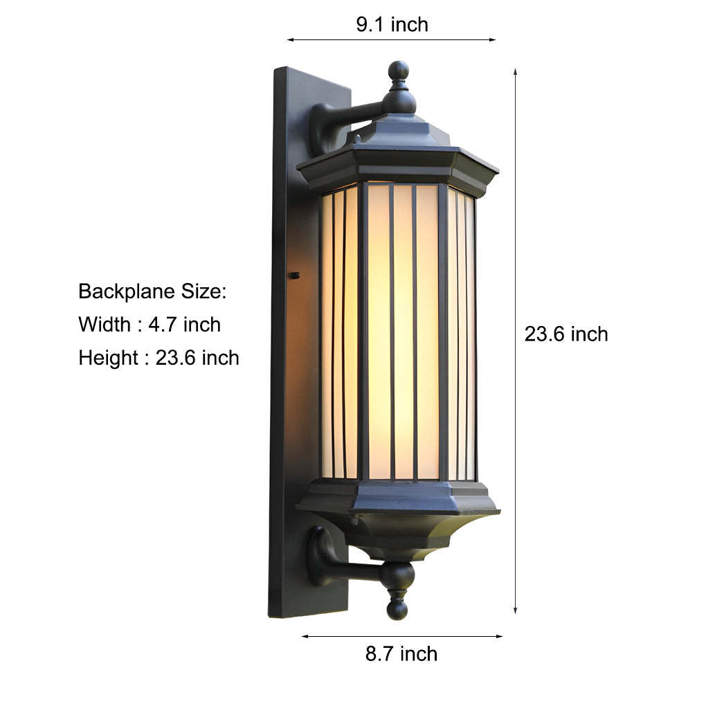 Retro Creative Outdoor Waterproof Black Modern Exterior Wall Lights-Lighom