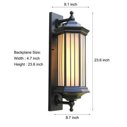 Retro Creative Outdoor Waterproof Black Modern Exterior Wall Lights-Lighom