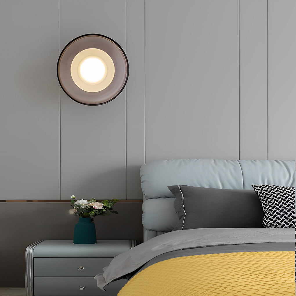 Round Glass LED Postmodern Wall Sconce