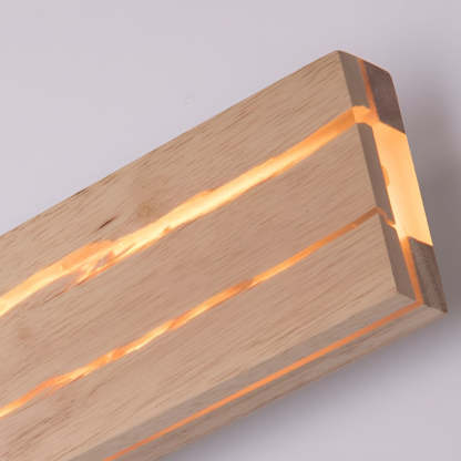 Adjustable Rectangular Wood Three Step Dimming LED Modern Wall Lamp-Lighom