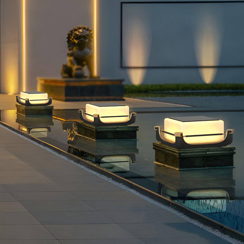 Modern Solar LED Deck Fence Post Light