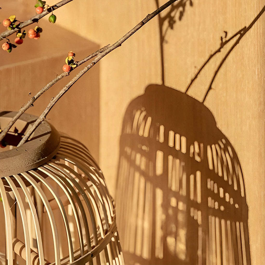 Handmade Rattan Lantern Minimalist Japanese Pendant
