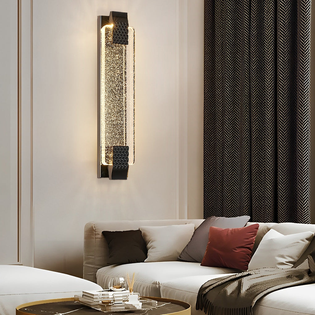 Crystal Bubbles Strip Three Step Dimming Post-Modern LED Wall Light Fixture-Lighom