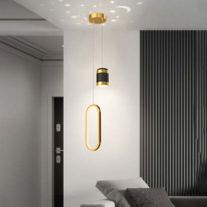 Starry Projection Ring Dimmable Modern LED Pendant