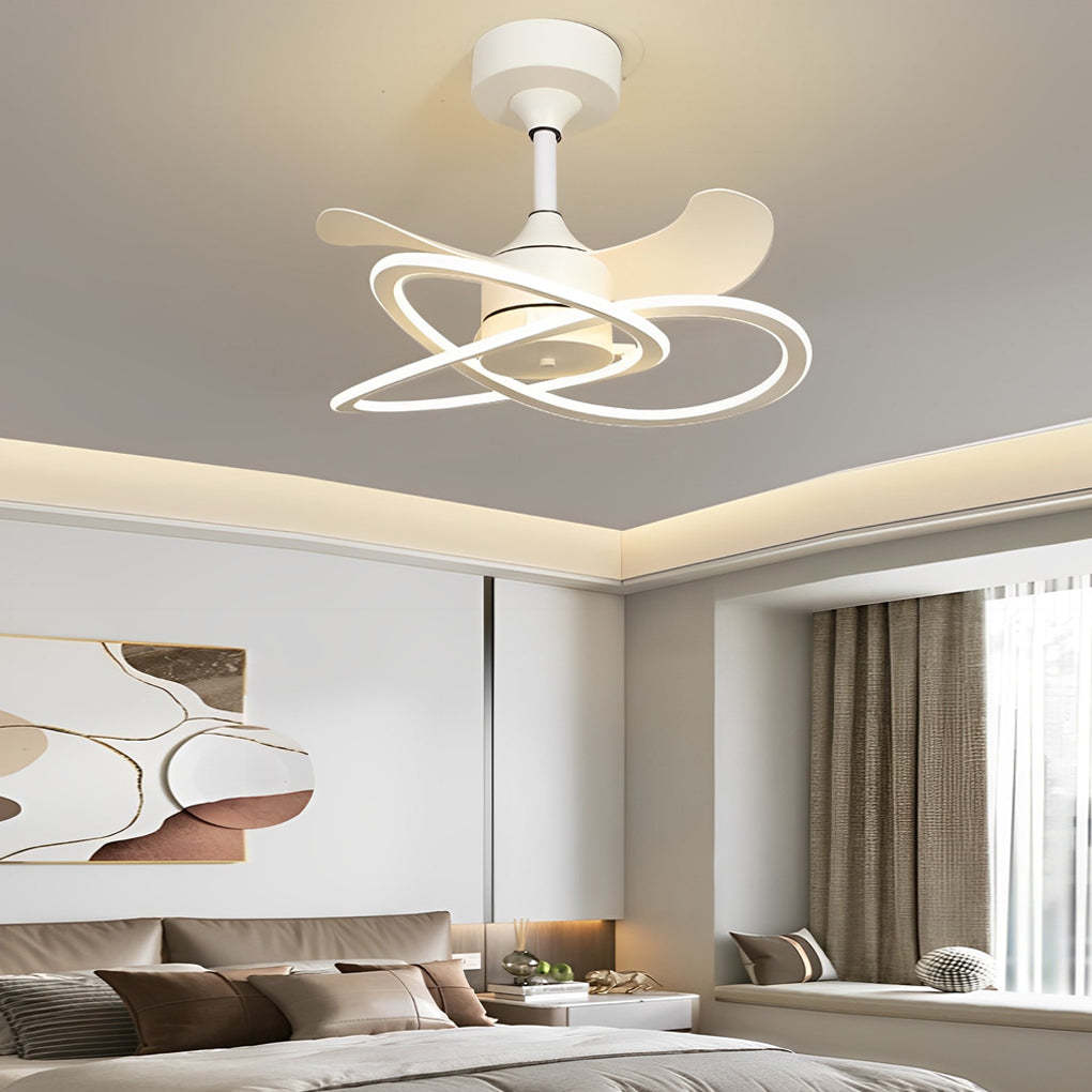 Wave Flower LED Mute Timing Nordic Fan