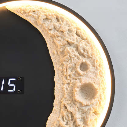 Moon LED Wall Light Wall Digital Clock Astronaut Decor 3 Color Wall Lamp-Lighom