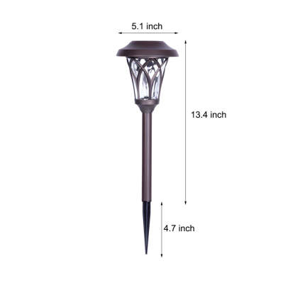 Waterproof Metal Glass LED Retro Modern Solar Powered Lawn Lights-Lighom