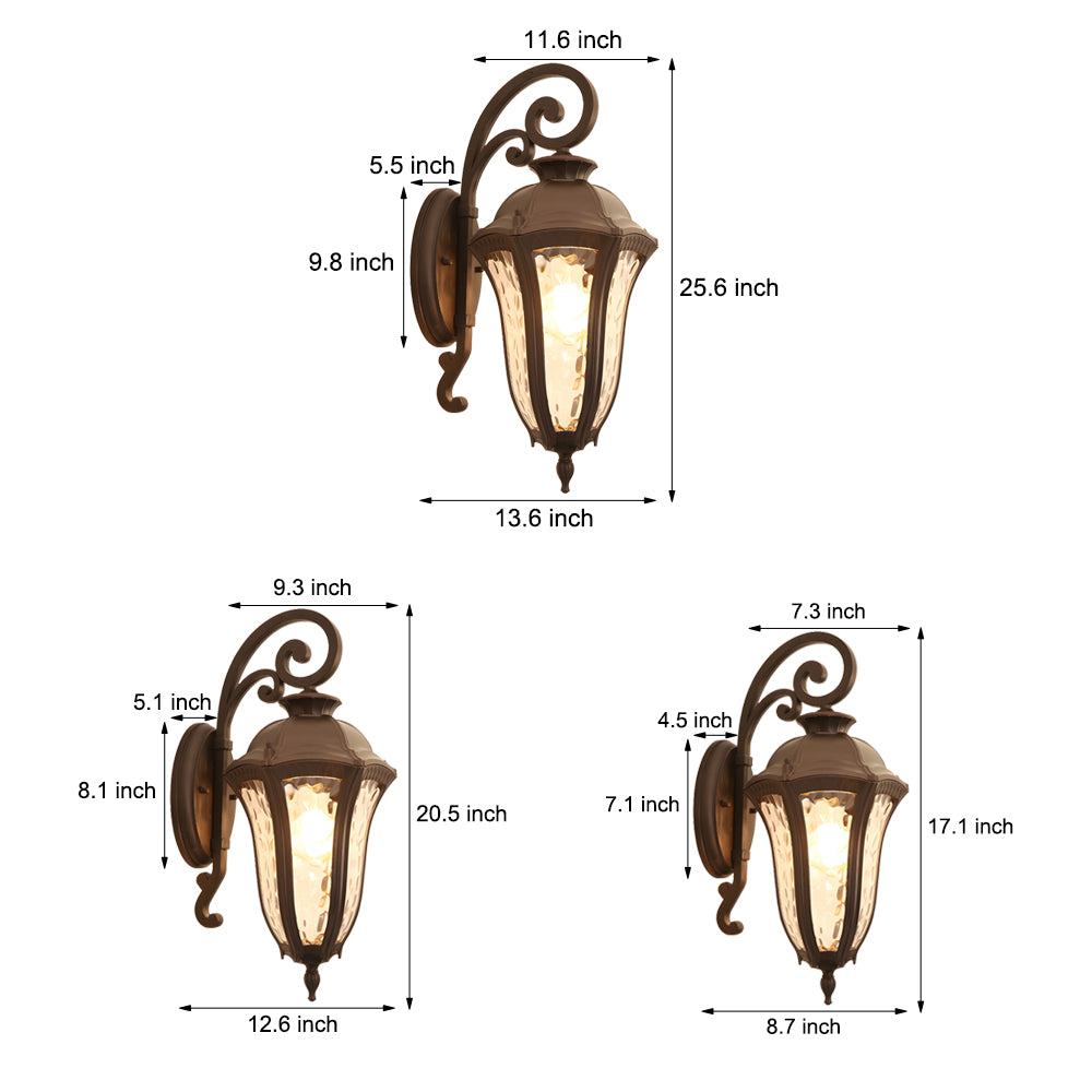 Die-cast aluminum metal wood outdoor wall lighting for garden