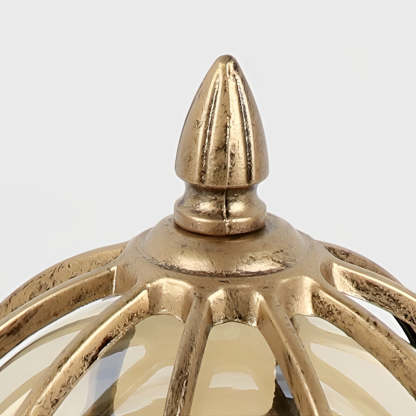 Vintage Outdoor Pier Mount Post Light with Glass Globe-Lighom