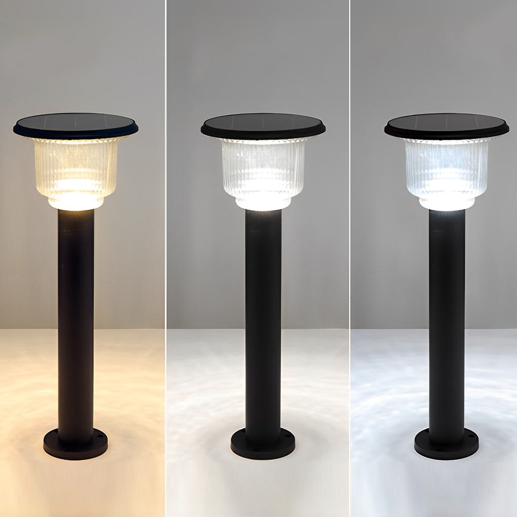 Creative Waterproof LED 3 Step Dimming Modern Solar Lawn Lights Path Light-Lighom