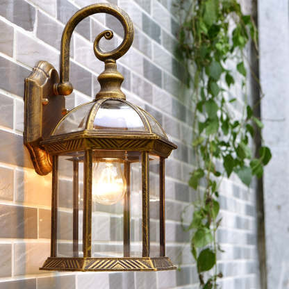 Double-layer Waterproof Glass E27 Vintage Wall Sconce Lighting Wall Lamp-Lighom