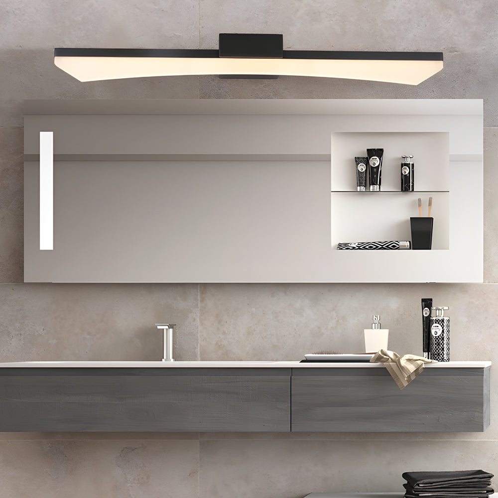 Ultra-Sleek Curved Linear LED Vanity Light for Modern Bathrooms-Lighom
